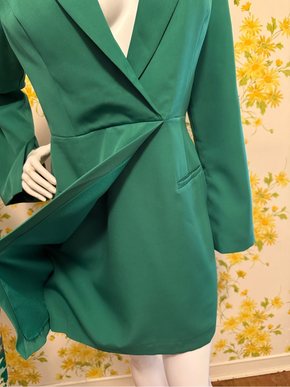 Emerald Green Blazer Dress size L - Picture 4 of 13